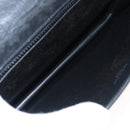 CELINE Chain Shoulder Bag Leather Black Gold Auth 107711V-11