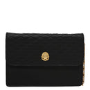 CELINE Chain Shoulder Bag Leather Black Gold Auth 107711V-13