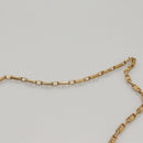 CELINE Chain Shoulder Bag Leather Black Gold Auth 107711V-8