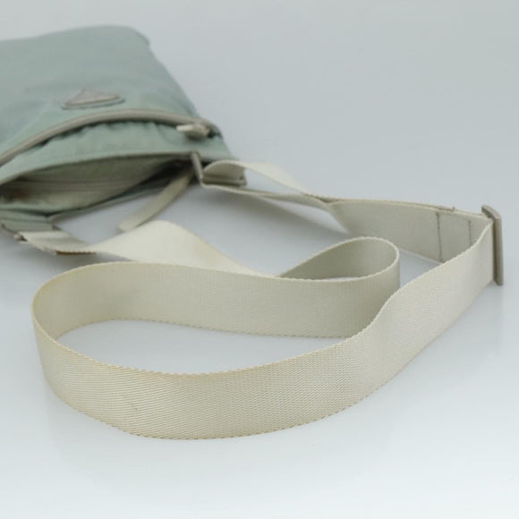 PRADA Shoulder Bag Nylon Light Blue Auth 107715