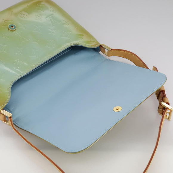 LOUIS VUITTON Monogram Vernis Thompson Street Bag Baby Blue M91009 Auth 107752