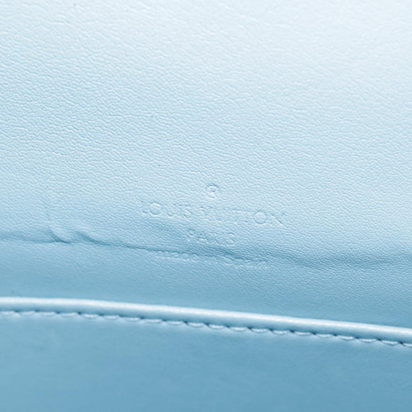 LOUIS VUITTON Monogram Vernis Thompson Street Bag Baby Blue M91009 Auth 107752