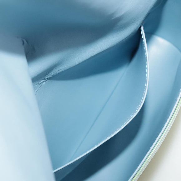 LOUIS VUITTON Monogram Vernis Thompson Street Bag Baby Blue M91009 Auth 107752