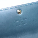 LOUIS VUITTON Vernis Portefeiulle Sarah Long Wallet Bluenuit M93667 Auth 107764V-9