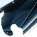 LOUIS VUITTON Vernis Portefeiulle Sarah Long Wallet Bluenuit M93667 Auth 107764V-18
