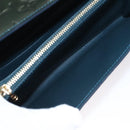 LOUIS VUITTON Vernis Portefeiulle Sarah Long Wallet Bluenuit M93667 Auth 107764V-20