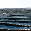 LOUIS VUITTON Vernis Portefeiulle Sarah Long Wallet Bluenuit M93667 Auth 107764V-11