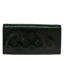 LOUIS VUITTON Vernis Portefeiulle Sarah Long Wallet Bluenuit M93667 Auth 107764V-1