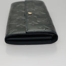 LOUIS VUITTON Vernis Portefeiulle Sarah Long Wallet Bluenuit M93667 Auth 107764V-2