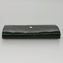 LOUIS VUITTON Vernis Portefeiulle Sarah Long Wallet Bluenuit M93667 Auth 107764V-4
