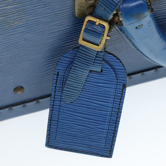 LOUIS VUITTON Epi Alzer 65 Trunk Blue LV Auth 107772A