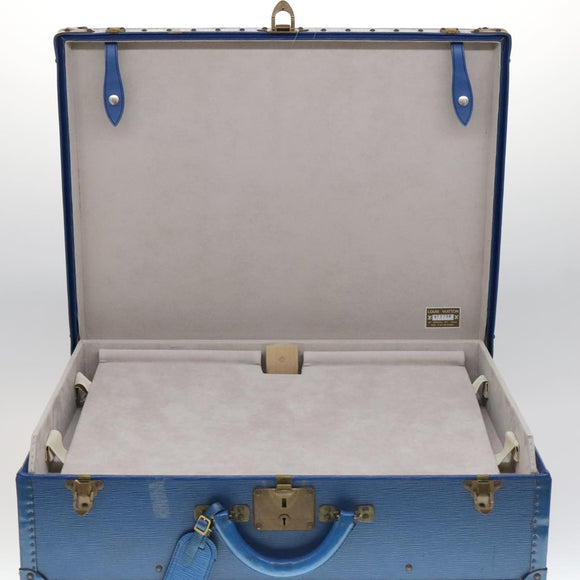 LOUIS VUITTON Epi Alzer 65 Trunk Blue LV Auth 107772A