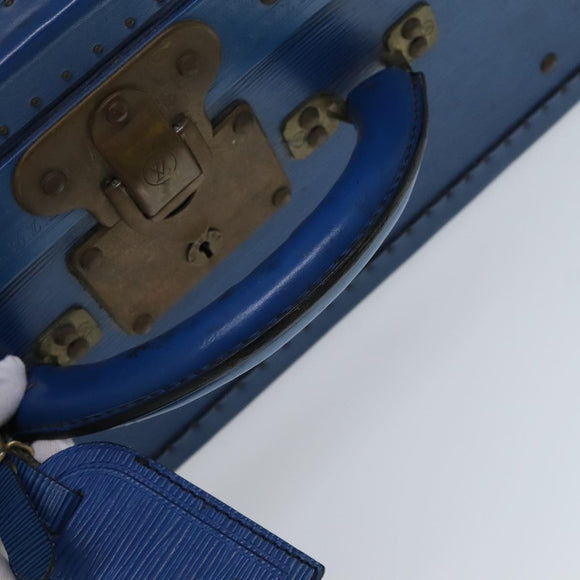 LOUIS VUITTON Epi Alzer 65 Trunk Blue LV Auth 107772A