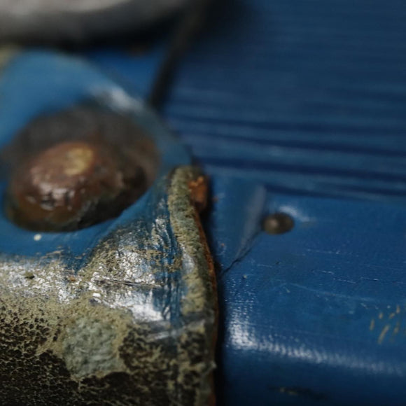 LOUIS VUITTON Epi Alzer 75 Trunk Blue LV Auth 107773A