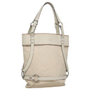 GUCCI GG Canvas Tote Bag White 106248 Auth 107818-1