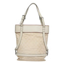 GUCCI GG Canvas Tote Bag White 106248 Auth 107818-2