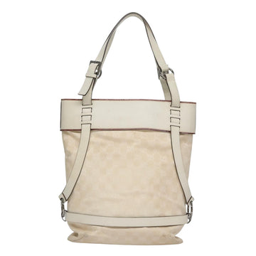 GUCCI GG Canvas Tote Bag White 106248 Auth 107818 - 0