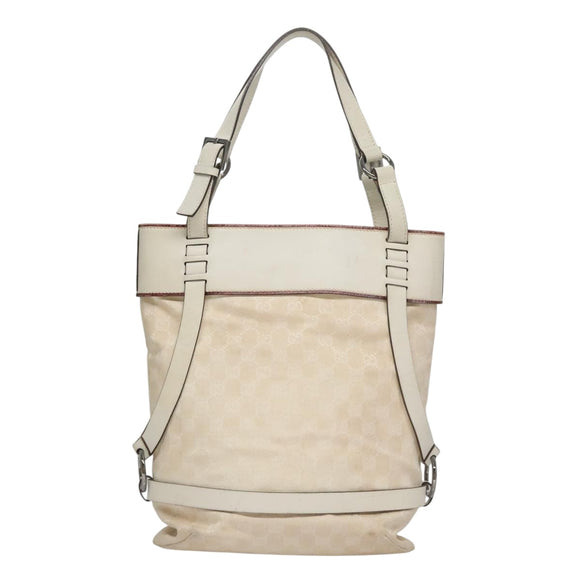 GUCCI GG Canvas Tote Bag White 106248 Auth 107818