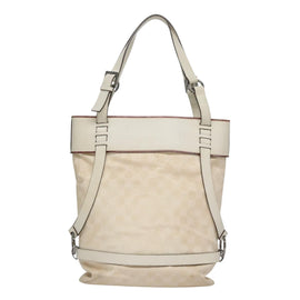 GUCCI GG Canvas Tote Bag White 106248 Auth 107818 - 0