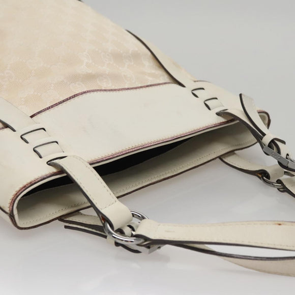 GUCCI GG Canvas Tote Bag White 106248 Auth 107818
