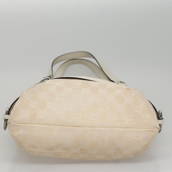 GUCCI GG Canvas Tote Bag White 106248 Auth 107818