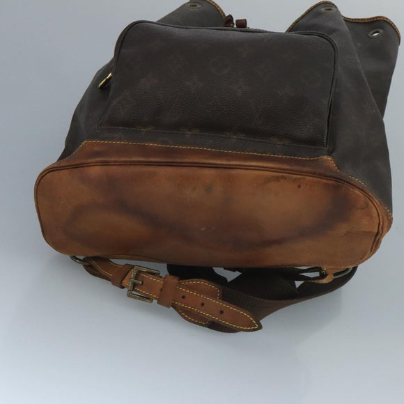 LOUIS VUITTON Monogram Montsouris GM Backpack M51135 LV Auth 107828