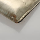 Miu Miu Clutch Bag Enamel Gold Auth 107847-14