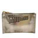 Miu Miu Clutch Bag Enamel Gold Auth 107847-13