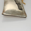 Miu Miu Clutch Bag Enamel Gold Auth 107847-3