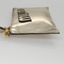 Miu Miu Clutch Bag Enamel Gold Auth 107847-4