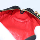 CHANEL Matelasse Pouch Nylon Black Gold CC Auth 107851-18