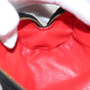 CHANEL Matelasse Pouch Nylon Black Gold CC Auth 107851-19