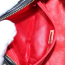 CHANEL Matelasse Pouch Nylon Black Gold CC Auth 107851-11