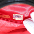 CHANEL Matelasse Pouch Nylon Black Gold CC Auth 107851-12