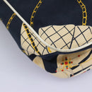CHANEL Shoulder Bag Canvas Navy CC Auth 107861-9