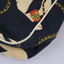 CHANEL Shoulder Bag Canvas Navy CC Auth 107861-14