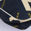 CHANEL Shoulder Bag Canvas Navy CC Auth 107861-15