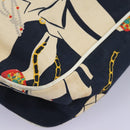 CHANEL Shoulder Bag Canvas Navy CC Auth 107861-16