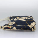 CHANEL Shoulder Bag Canvas Navy CC Auth 107861-3