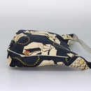 CHANEL Shoulder Bag Canvas Navy CC Auth 107861-4