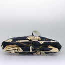 CHANEL Shoulder Bag Canvas Navy CC Auth 107861-5