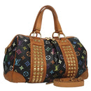 LOUIS VUITTON Monogram Multicolor Courtney MM Bag 2way Black M45642 Auth 107874V-1