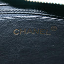 CHANEL V stitch Shoulder Bag Nylon Green Gold CC Auth 107879-19