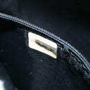 CHANEL V stitch Shoulder Bag Nylon Green Gold CC Auth 107879-12