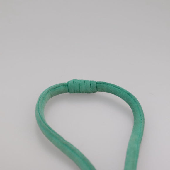 CHANEL V stitch Shoulder Bag Nylon Green Gold CC Auth 107879