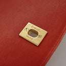 CHANEL Matelasse Chain Shoulder Bag Lamb Skin Orange Gold CC Auth 107881SAV-9