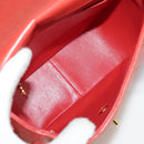 CHANEL Matelasse Chain Shoulder Bag Lamb Skin Orange Gold CC Auth 107881AV-10