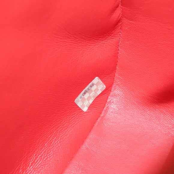 CHANEL Matelasse Chain Shoulder Bag Lamb Skin Orange Gold CC Auth 107881AV