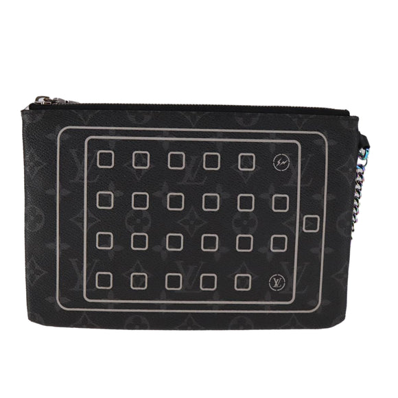 LOUIS VUITTON Monogram Eclipse Fragment iPhone Case M64449 LV Auth 107928