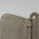 PRADA Quilted Chain Shoulder Bag Nylon Beige Silver Auth 107929-19